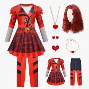 Kids Red Superhero Costume Set